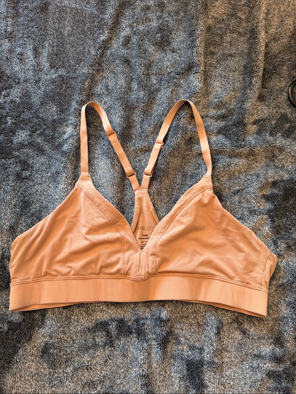 Seamless Nude Peach Bralette with Racerback